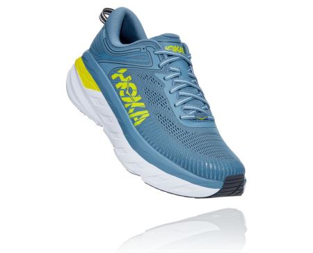 Hoka One One Bondi 7 Homem - Sapatos Ortopédicos Azuis | PT-FapTj4S